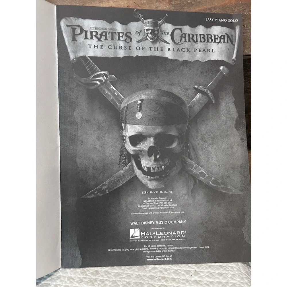 Pirates of the Caribbean:‎ Curse of the Black Pearl ~ Solo Piano Songbook